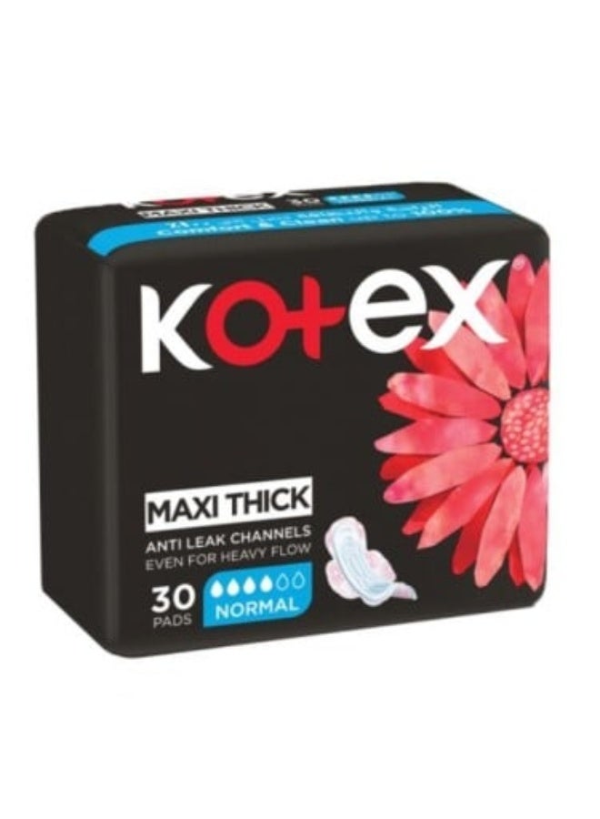 Normal Maxi Sanitary Pads with Wings 30 Pieces